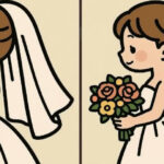 Тест на уважність: Знайдіть 3 відмінності на картинці нареченої з квітами
