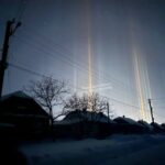 «Світлові стовпи» шокували мешканців Рівненщини (ФОТО)